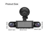 A diagram showing the dimensions of a dashcam. Produktbild-Vorschau