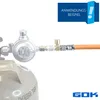 GOK Gummi - Schlauchleitung Gas G1/4 LH-ÜM x RVS Ø 8 mm, Produktbild-Vorschau 2