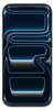 A smartphone screen displaying a futuristic, abstract wallpaper with glowing blue lines. Produktbild-Vorschau