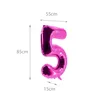 Folienballons Pink 100cm Zahl 5 5-ter Kinder-Geburtstag Produktbild-Vorschau 2