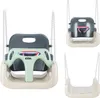 A collage of three different views of a baby swing set. Anteprima dell’immagine prodotto