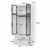Kleiderschrank Weiß Hochglanz 90x50x220cm, Produktbild-Vorschau 6