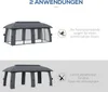 Outsunny Gartenpavillon 3x6m Partyzelt mit Doppeldach Produktbild-Vorschau 5