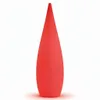 A red, cone-shaped LED floor lamp is shown against a white background. Produktbild-Vorschau