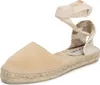 I5746 Espadrillas Donna Manebi Suede Flat Woman Sandal Produktbild-Vorschau 1