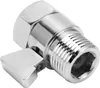 A close-up studio shot of a chrome-plated water flow control valve with a lever handle. Náhľad obrázku produktu