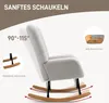HOMCOM Schaukelstuhl, Schaukelsessel mit Armlehne, Produktbild-Vorschau 4