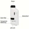 60–120x Taschenmikroskop für Kinder mit LED und Handy-Clip Produktbild-Vorschau 2