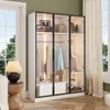 okwish Kleiderschrank mit 3 Glastüren, 1 Schublade und 1 Produktbild-Vorschau 1