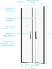 Porte de Douche Double Battant 90x200cm - Verre Trempé Voir les images du produit 4