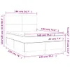 vidaXL Boxspringbett mit Matratze Taupe 140x190 cm Stoff -  Produktbild-Vorschau 7