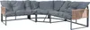 Loungeset 'Karg' Sofa mit Couchtisch Kissen Dunkelgrau / Produktbild-Vorschau 4