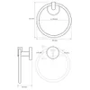 X-ROUND BLACK Handtuchhalter rund, Schwarz Produktbild-Vorschau 2
