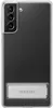 The back of a transparent phone case with a silver kickstand. Náhľad obrázku produktu