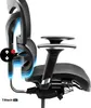 Close-up of an ergonomic office chair, highlighting adjustable features. Voir les images du produit