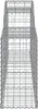 vidaXL Gabion s vysokým obloukem 300x30x60/80 cm Náhled obrázku produktu 4