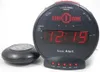 A black Sonic Alert Sonic Bomb alarm clock with a red digital display and a separate vibrating puck are shown on a white background. Náhled obrázku produktu