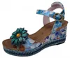 Laura Vita Laura Vita Keilsandalette Blau Produktbild-Vorschau 1