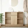 vidaXL Credenza con cassetto rovere Sonoma 101x35x76 cm Anteprima dell’immagine prodotto 3