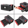 A collage of four images showing a modular tool storage system with drawers. Anteprima dell’immagine prodotto