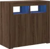 vidaXL Kredens z oświetleniem LED brązowy dąb 80x35x75 cm Podgląd zdjęcia produktu 1
