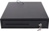 A black cash drawer with a key and a thin wire attached to the top. Anteprima dell’immagine prodotto
