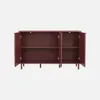 sweeek - Sideboard mit Holzdekor und Metall 3 Türen 120cm - Produktbild-Vorschau 3