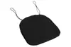 A black seat cushion with two black strings attached to it, isolated on a white background. Náhľad obrázku produktu