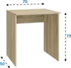 A product image of a small desk with dimensions indicated. Produktbild-Vorschau
