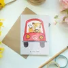 Mr. & Mrs. Panda Grußkarte Fahrlehrer Herz - Grau Pastell - Produktbild-Vorschau 2