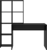 vidaXL Schreibtisch mit Regal Schwarz Eichen-Optik 138,5 x Produktbild-Vorschau 5