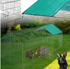 A collage of images showing a rabbit hutch and its components, with rabbits inside and outside the hutch. Náhled obrázku produktu