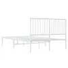 vidaXL Struttura letto con testiera in metallo bianco Anteprima dell’immagine prodotto 6