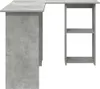 vidaXL Bureau gris béton 142 x 102 x 73 cm Bois composite Voir les images du produit 6