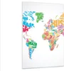 Bilder auf glas - Einteilig - Karte Worte Welt Geographie - Produktbild-Vorschau 1