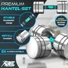 Set di 2 manubri RE:SPORT® in acciaio massiccio, turchese, Anteprima dell’immagine prodotto 5