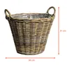 Rattan Pflanzkorb natur mit Henkeln - 34 cm - Weide Produktbild-Vorschau 2
