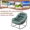 Collage showing different outdoor settings where the rocking chair can be used, with the chair itself prominently displayed. Produktbild-Vorschau