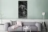 MuchoWow® Poster Tierprofil sitzender Schimpanse in schwarz Produktbild-Vorschau 5