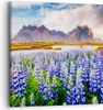 Bild auf Leinwand - Leinwandbild - Berge Wiese Blumen - Produktbild-Vorschau 1