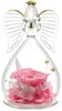 Ewige Rose im Glas mit Engel Geschenk Deko Rose Rosa Produktbild-Vorschau 2