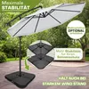 tillvex Sonnenschirm Grau Ø 350 cm Ampelschirm Gartenschirm Produktbild-Vorschau 8