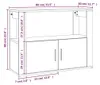 vidaXL Kredens biały 80x30x60 cm Materiał drewnopochodny Podgląd zdjęcia produktu 8