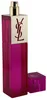 YSL Eau de Parfum mit offenem Sprühkopf, pinker Glasflakon in kantigem Design mit goldener Logo-Plakette, Deckel liegt daneben. Produktbild-Vorschau