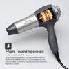 A cutaway view of a hairdryer showing its internal heating element and motor, with marketing text below. Anteprima dell’immagine prodotto