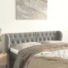 vidaXL Kopfteil mit Ohren Hellgrau 147x23x78/88 cm Samt Produktbild-Vorschau 2