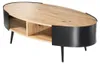 CALICOSY - Table basse ovale avec flancs en métal noir L120 Voir les images du produit 6