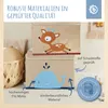 Two storage boxes with animal motifs in a child's room setting. Produktbild-Vorschau