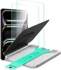 A screen protector kit for an iPad Pro, including the protector, a positioning frame, and instructions. Anteprima dell’immagine prodotto