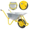 Matrix Schubkarre 100l 250kg Luftrad Bauschubkarre gelb Produktbild-Vorschau 1